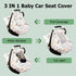 Minky 3 in 1 Car Seat Cover for Winter - Minky Baby Car Seat Cover with Storage Bag...