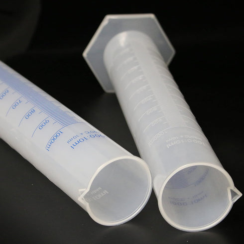 1000ml Plastic Graduated Cylinder, Printed and Molded Graduations, Single Metric Scale, Polypropylene, Karter Scientific 237O2 (Single)...