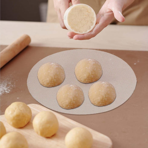 8Pcs 11 inch Non-stick Silicone Steamer Liners Round Silicone Steamer Mesh Pastry Dim Sum Mesh Reusable Round Dumplings Bamboo Steamer Liner Pad f...
