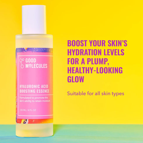 Good Molecules Hyaluronic Acid Boosting Essence 120ml/4oz - Facial Moisturizer with Tripeptides to Moisturize, Plump, Firm - Water-Based, Anti-Agi...