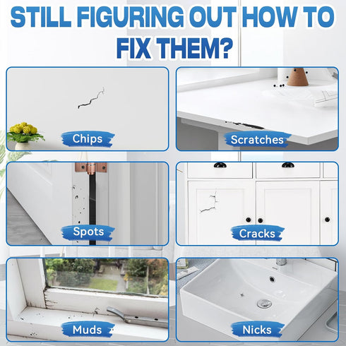 White Touch Up Paint, Multi-Surface Touch Up Paint Pen for Chips and Scratches, White Paint for Walls, for Wall Enamel Furniture Appliance Porcela...