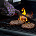 J H Heat Resistant Oven Glove:EN407 Certified 932 °F, 2 Layers Silicone Coating, Oven Mitts for Cooking, Kitchen, Fireplace,Camping, Grilling (Bla...