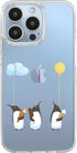 Blingy's for iPhone 13 Pro Case (6.1 inch), Fun Penguin Style Cute Cartoon Animal Design Transparent Soft TPU Protective Clear Case (Penguins)...