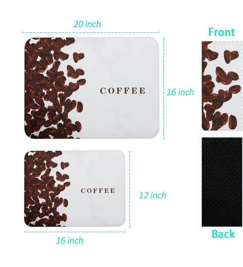 Coffee Bar Dish Drying Mat Hide Stain Rubber Backed Absorbent Coffee Bar Mat Accessories for Kitchen Counter Fit Under Coffee Maker Coffee Machine...