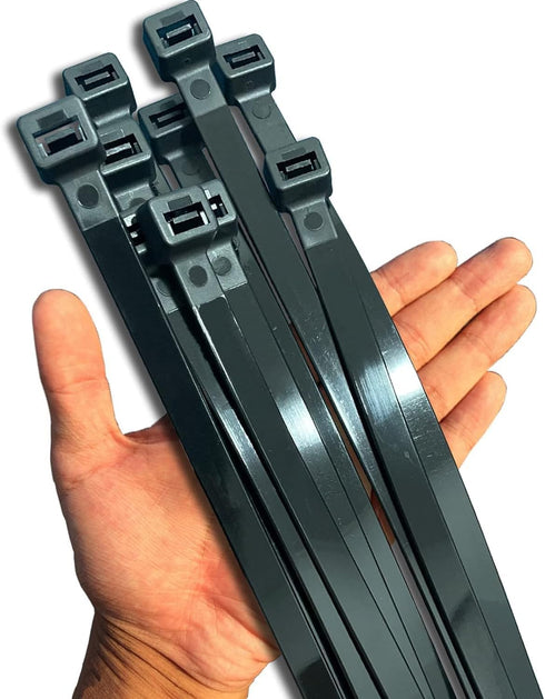 250lb Extra Long Zip Ties Heavy Duty 36 Inch (Actual 39 In) Outdoor, Large Cable Tie Wraps Black Plastic Wire Ties Wide Big Strong Thick Zipties 1...