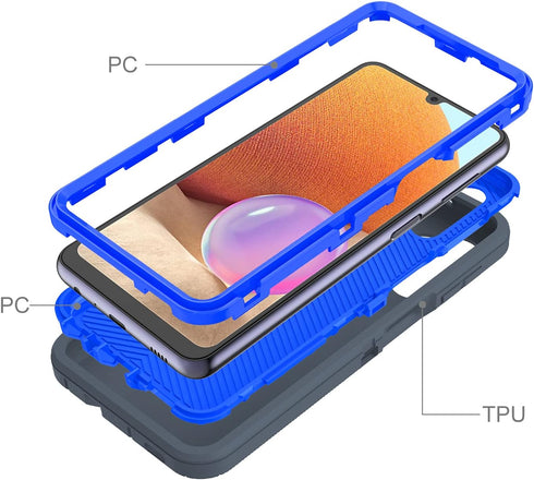 Galaxy A32 5G Case for Samsung Galaxy A32 5G Case Military Drop Shockproof Armor Heavy Duty Rugged 3 in 1 Protection Cover for Galaxy A32 5G Phone...