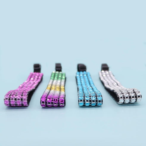 FROG SAC 4 Rhinestone Headbands for Girls, Adjustable Non Slip Gymnastics Sports Headband for Kids, Sparkly Little Girl Gymnast Hair Bands Accesso...