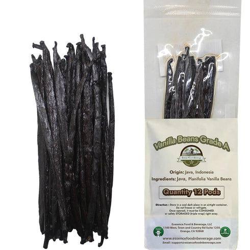 12 Large Vanilla Beans For Making Vanilla Extract Grade A - NON-GMO Planifolia Type Bulk, 6-8 Inches Grade A+...