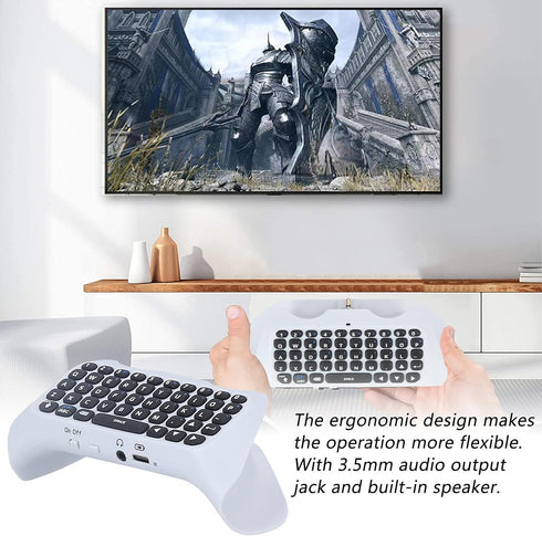 Wireless Controller Keyboard for PS5, Game Controller External Keyboard Mini Wireless Keyboard with Speaker for Playstation 5...