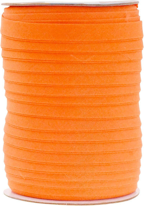 Mandala Crafts Double Fold Bias Tape for Sewing - 55 Yds Orange Bias Tape Double Fold 1/2 Inch Hem Quilt Binding Orange Seam Binding...