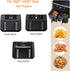 2Pcs Air Fryer Silicone Liners for Ninja SL401 /DZ401 /DZ550 8-10 QT, ddLUCK Air Fryer Accessories, Reusable Air fryer Pot Replacement Baking Tray...
