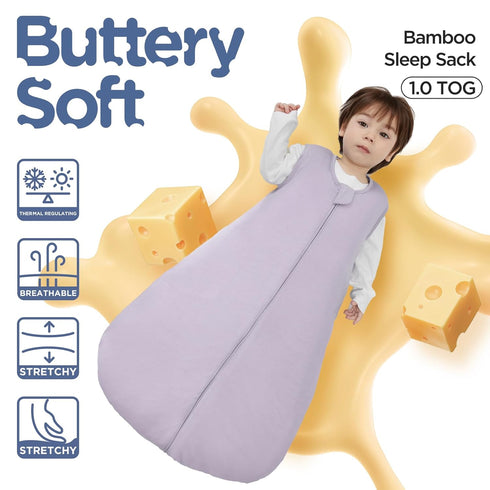 Duomiaomiao Rayon Made from Bamboo Baby Sleep Sack 1.0 TOG, Buttery Soft Wearable blanket Baby, Baby Sleeping bag for Babies...