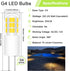 G4 LED Bulb 2W, 20W Halogen Equivalent, Warm White 3000K, AC/DC 12V, T3 JC Bi-Pin Base Light Bulbs for Under Cabinet Puck Light, Chandelier, Lands...