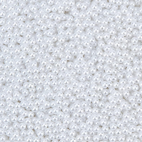 OLYCRAFT 10000pcs 1.5~2mm No Hole White Pearl Beads Super Tiny Nail Pearls Loose Acrylic Pearl Beads Mini Resin Filling Material Pearl Beads for R...