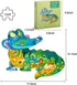 Kids Animal Puzzles, 154 Piece Crocodile Shaped Jigsaw Puzzles for Kids Ages 8,9,10,11,12 Boys and Girls Toy Puzzles, Family Puzzle Games for Chil...