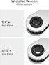 HVAC Service Wrench, Refrigeration Wrench Set 3/8" 5/16" 3/16" 1/4" Ratchet Curved Wrench Tool with 2 Hex Bit Adapter Kit UIInosoo for Air Conditi...