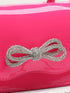 QWINEE Women's Glitter Rhinestone Bow Decor Clutch Purse Prom Bags Sparkle Mini Square Handbags...