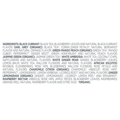 Tea Forte Tea Tasting Assortment Premium Petite Presentation Box Gift Set Sampler, 10 Count, 1 of Each Variety Individually Wrapped Handcrafted Py...