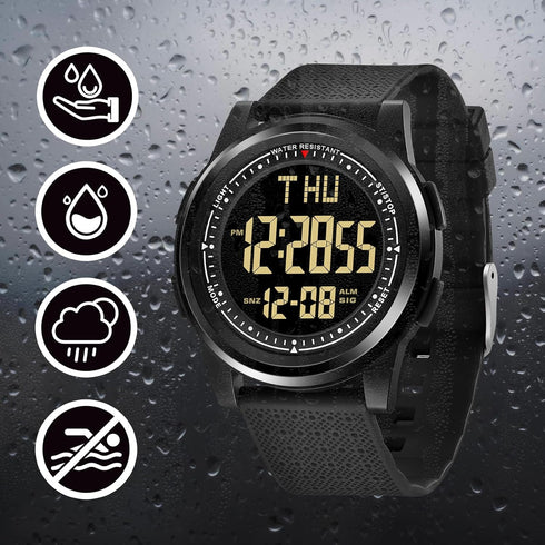 NN BEN NEVIS Watch for Men, Digital Watch with Stopwatch/Countdown/Alarm/Dual Time/Calender, Ultra-Thin Minimalist Fashion Simple Men's Wrist Watc...