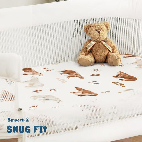 GRSSDER Stretchy Ultra Soft Bassinet Sheet 3 Pack, Universal Fit for Bassinets Baby Cradle Moses Basket Oval Rectangle Mattress or Changing Table ...