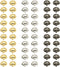 60Pieces 15mm Round Sewing Buttons, Mushroom Domed Buttons Half Round Button for DIY Project...