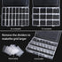 2 Pack 24 Grids Clear Plastic Organizer Box, Storage Container with Adjustable Divider, Craft and Bead Storage Organizer Box for DIY Crafts Jewelr...