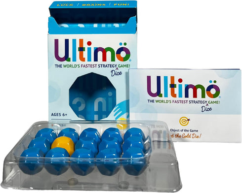 Mobi Ultimo Kids Dice Game - 1 Minute Strategy Game, Great for Family Game Night, Easy to Pack for Travel, for Ages 8 and Up - 2 Players, 15 Dice...