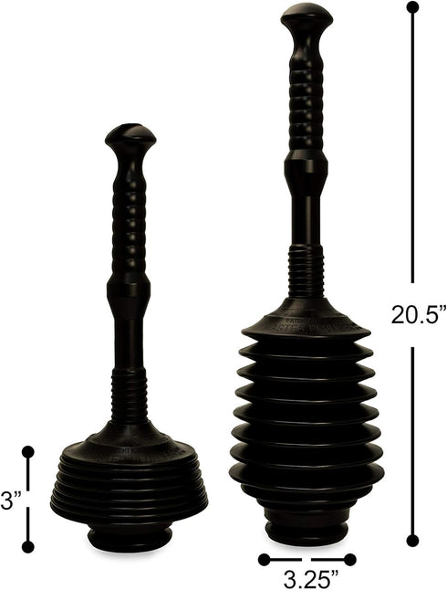 Master Plunger MP100-3 Heavy Duty Toilet Plunger Clears, Kitchen Sinks, Garbage Disposal and, Toilets Fast. Equipped with Patented Automatic Air R...