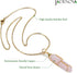 Full Wire Wrapped Energy Healing Crystal Gemstone Pendant Necklace 18" Stainless Steel Chain...