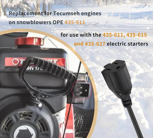 Snow Blower Electric Starter Cord 02483100 for Ariens Snowblower SS322 SS522 SS522C, MTD 629-0071, MTD 929-0071, MTD 929-0071B, Tecumseh: 32450B,R...