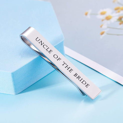 Uncle of The Bride Tie Clip Stainless Steel Tie Bar Thank You for Being A Part of Our Sepcial Day Wedding Family Reunion Gift Best Uncle Ever...