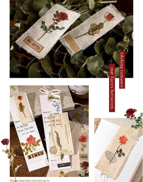 2 Sheets Vintage Rub on Transfer Flower Leaves Stickers 2 Sheet Linen, Clear Rub on Transfer Floral Stickers Decals for Wood Crafts Wine Glass Fab...