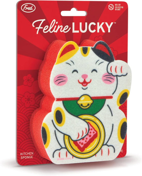 Genuine Fred, FELINE LUCKY, Lucky Cat Kitchen Sponge...