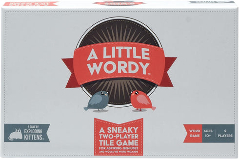A Little Wordy by Exploding Kittens - A Clever Scramble Word Game of Tiles, Cards, and Clues - 2 Player Board Games for Adults and Teens, Letter T...