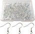 120pcs Earring Hooks with Ball and Coil, Hypo Allergenic Plated Silver Ear Wires with Transparent Storage Box, for DIY Jewelry Making...