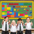 87 Pcs Building Blocks Bulletin Board Set Classroom Decoration Back to School Building our Future in Our Grade Cutouts for Classroom School Chalkb...