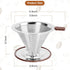 Pour Over Coffee Dripper?Reusable Stainless Steel Drip Cone Coffee Filter, Update Double Ultra Fine Micro Mesh Filter, Professional Paperless Drip...