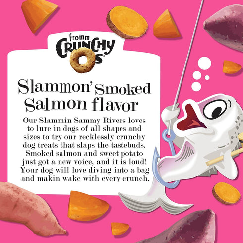 Fromm Crunchy Os Slammon' Smoked Salmon Dog Treats - Premium Crunchy Dog Treats - Salmon Recipe - 6 oz...