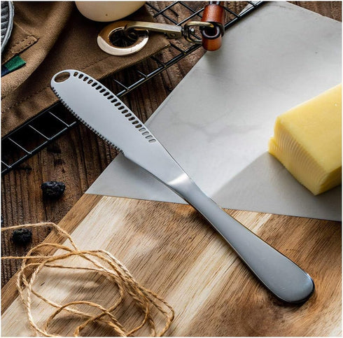 The Better Butter Spreader Knife, Butter Knife Spreaders, Stainless Steel Butter Knives Curler, Butter Knifes for Cold Butter Slicer with Holes, B...