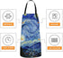 Britimes Apron Home Kitchen Cooking Baking Gardening for Women Men With Pockets Starry Night Oil Painting 32x28 inch...
