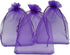 Ankirol 100pcs Sheer Organza Favor Bags 5x7'' For Wedding Gift Bags Samples Display Drawstring Pouches (purple)...