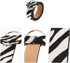 Women Leather Belt Zebra Printed Fashion Wide Waist Belt with Metal Buckle for Jeans Pants Women Girls Birthday...