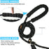 Slip Lead Dog Training Leash, Comfortable Padded Handle, Strong Rope for Large, Medium Dogs, No Pull Leash with Reflective Thread (Black, Large(2/...