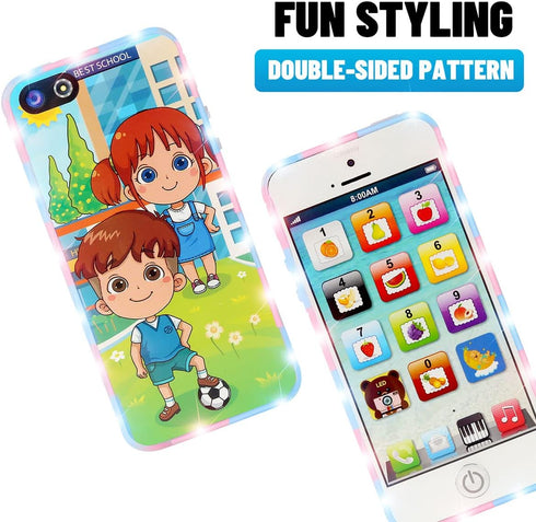 Yphone, Pretend Smart Mobile Toy Phone for Toddler Baby & Kids, Musical English Learning Preschool Education Electronic Cell Phone Gift for Boys &...