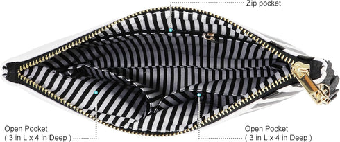 B BRENTANO Vegan Clutch Bag Pouch with Tassel Accent...