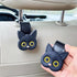 Car Seat Headrest Hooks - Cute Cartoon Cat Hook Vehicle Hanger for Purses, Bags, Coats, Umbrellas Holder (2pc Black)...