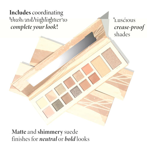 LAURA GELLER NEW YORK Laura's Essentials Artistic & Authentic Makeup Artistry 12 Multi-Finish Eyeshadows 1 Highlighter, 1 Blush Full Face Palette...