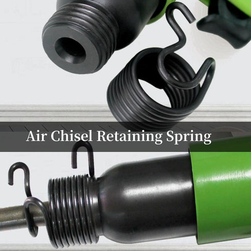 Air Hammer Quick Spring Retainer, drain cleaner nozzle air chisel retaining spring Replaceable Air Hammer Metalworking Chisels for 150 190 250 Pne...