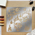 6x6 inch Metal Skull Stencil Fire Skull Pyrography Stencils Template for Halloween Wood Carving, Drawings and Woodburning, Engraving and Scrapbook...