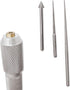 The Beadsmith Bead Reamer Set – 3 Interchangeable Diamond Coated Tips – Anodized Aluminum Hollow Handle for Storage – Tools for Opening & Enlargin...